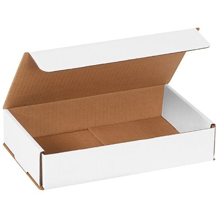 Bsc Preferred 10 x 6 x 2'' White Corrugated Mailers, 50PK BUY00017141